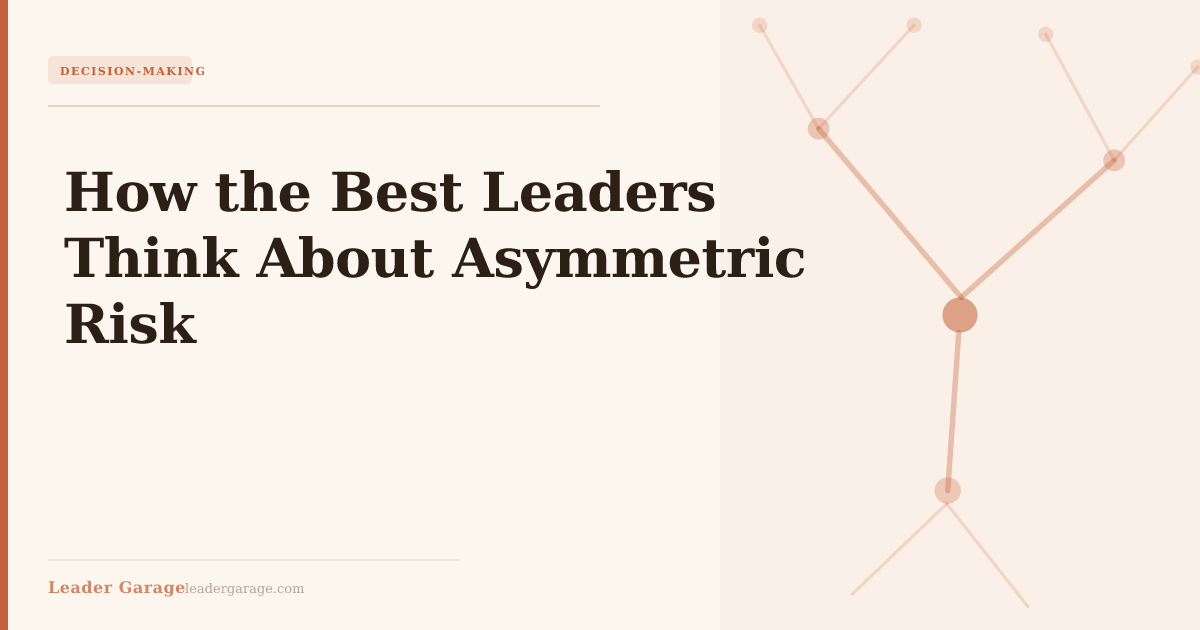 How the Best Leaders Think About Asymmetric Risk